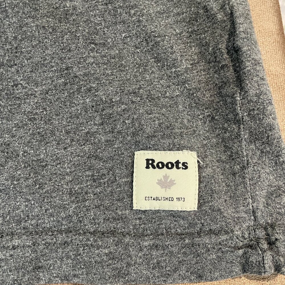 Womens Roots Canada Ringer Charcoal/Black/White T-Shirt Size Medium (SKU: 24W) - Picture 6 of 9